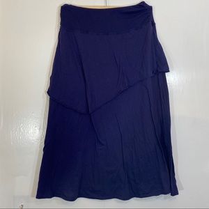 Athleta Tiered Ruffled Pull Up Elastic Midi Skirt